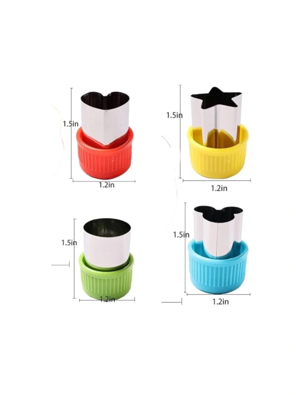 Mini Cookie Cutters & Reusable Toothpicks - Heart, Mickey Mouse, Circle & Star
